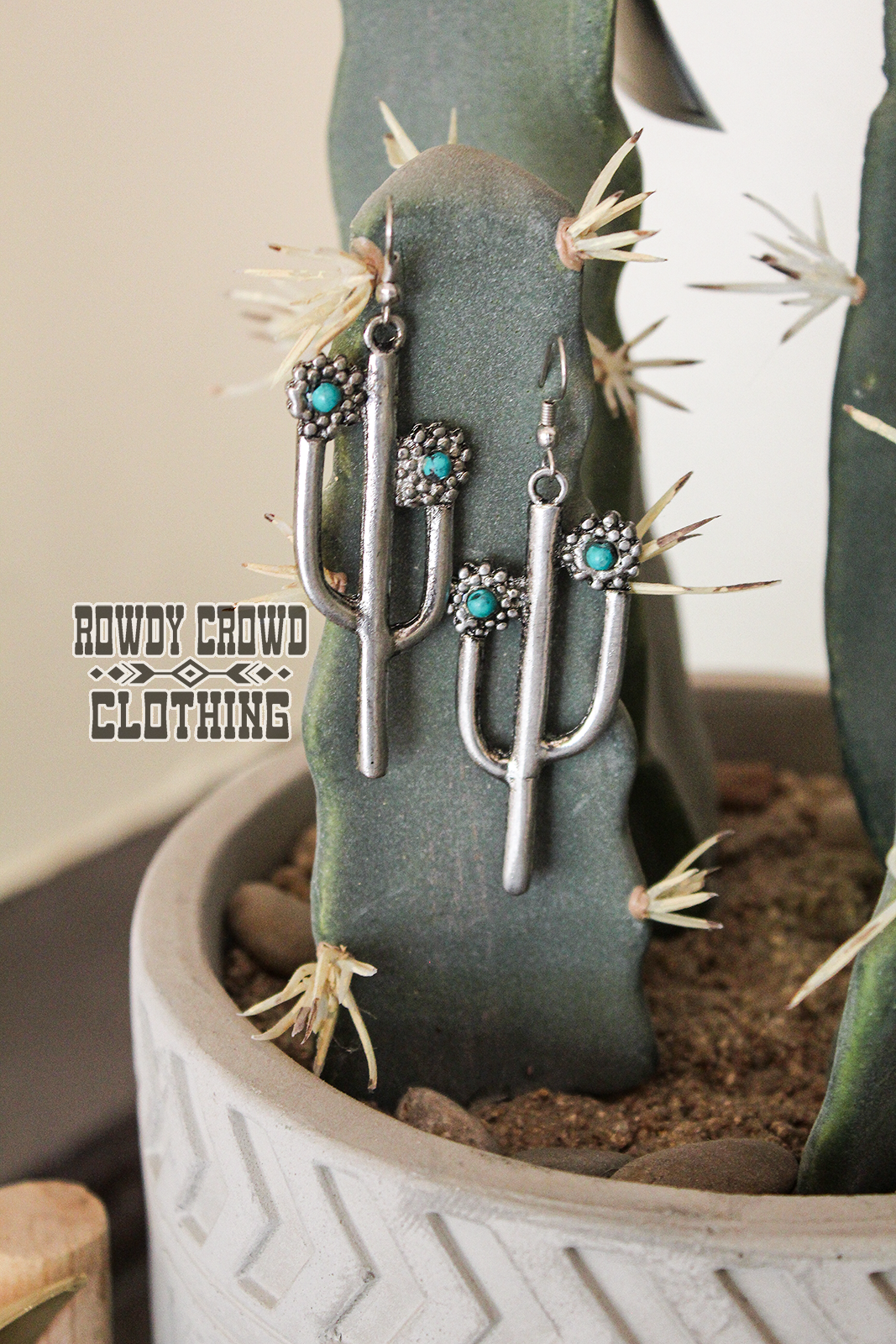Carmine Cactus Earrings